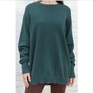 John Galt Forest Green Brianna Cotton Sweater